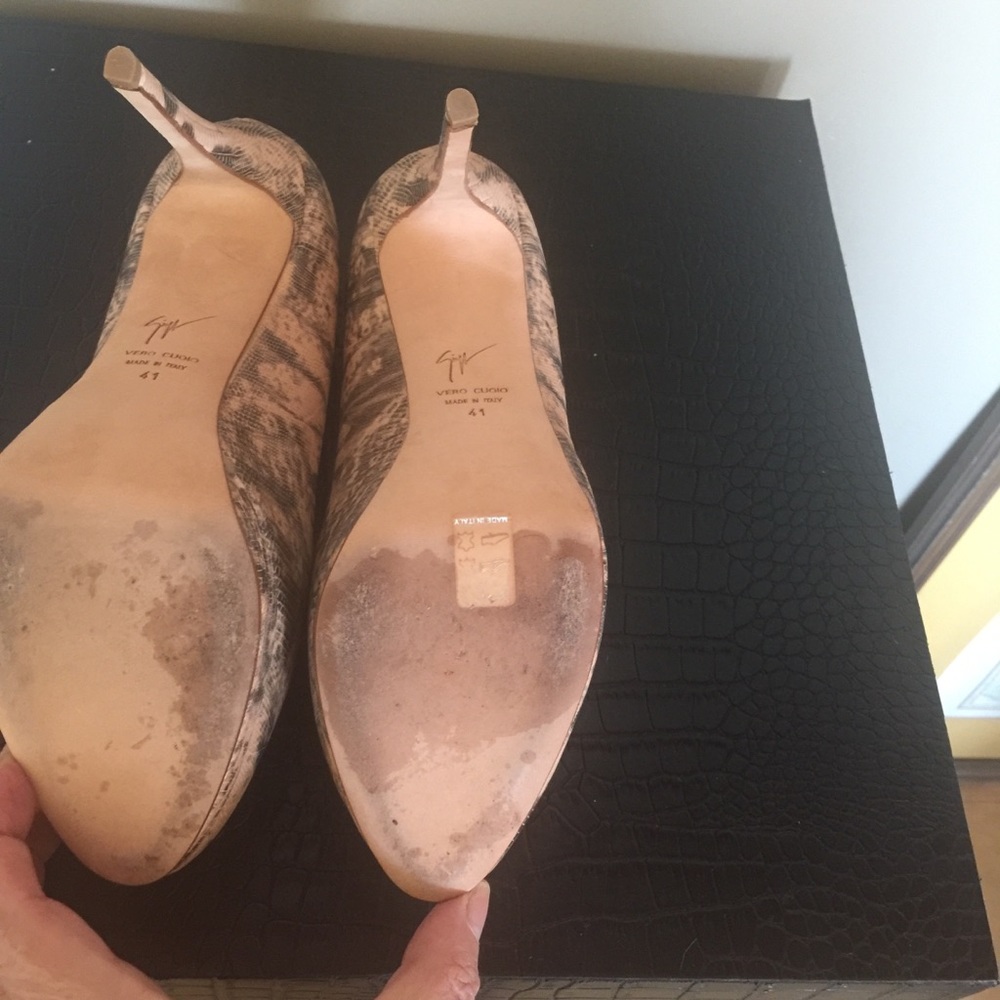 Vintage GIUSEPPE ZANOTTI OPEN TOE HEELS❤️HP - Picture 9 of 11